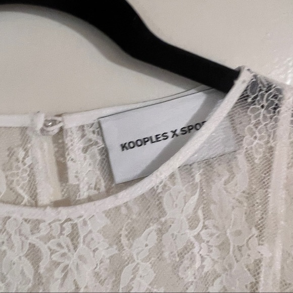 The Kooples Sport White Lace Top, 1 - Picture 4 of 5